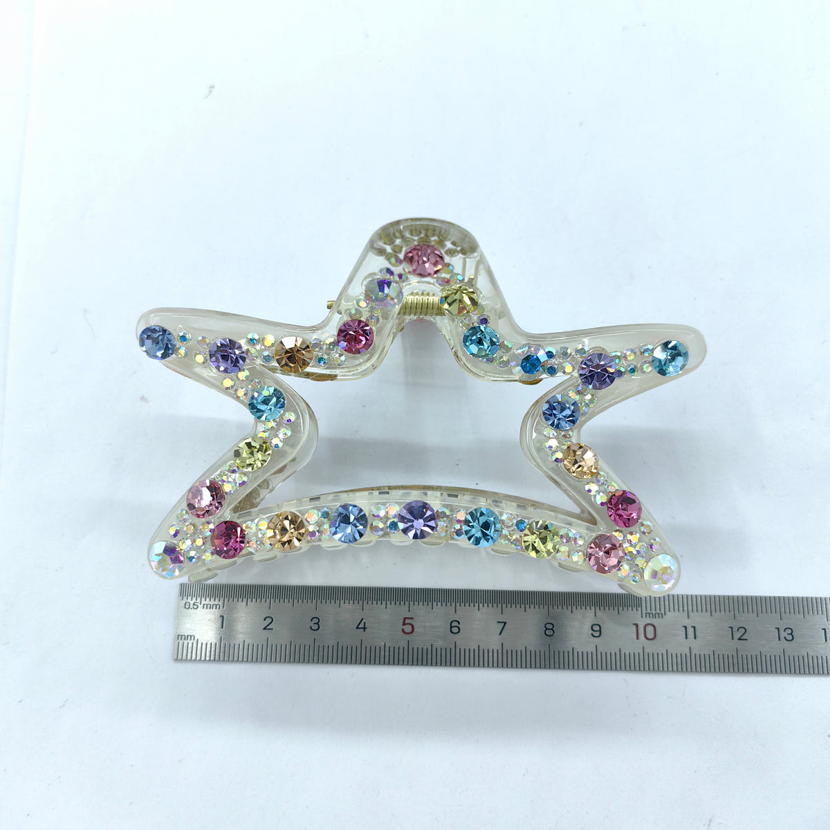 Sparkling Crystal Star Hair Claw Clip - Non-Slip Rhinestone Jaw Clamp